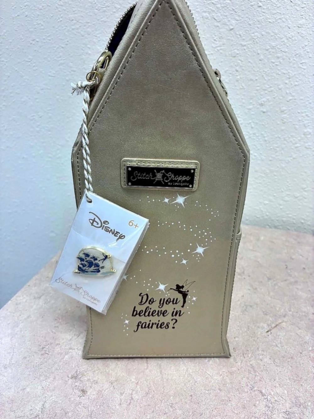 Loungefly Disney Fairy Cosmetic Bag Gray NWT